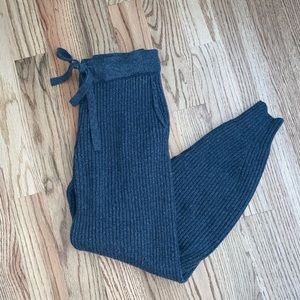 knit black sweatpants